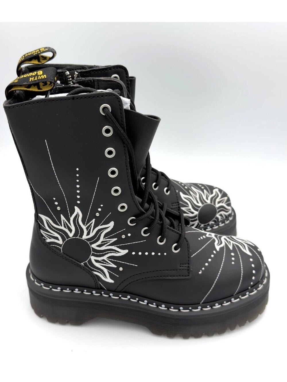 Dr Martens Jadon Hi Solar Flare Platform Boots Black Men 10 Women 11